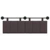 vidaXL T&ecirc;te de lit suspendue Ray&eacute; Marron fonc&eacute; 150 x 55 x 5 cm tissu