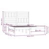 vidaXL Cadre de lit sans matelas bois de pin massif 140x190 cm