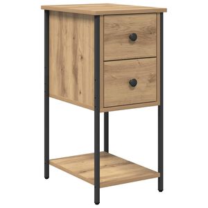 vidaXL Cabinet de chevet avec tiroir ch&ecirc;ne artisanal 32 x 42 x 70 cm
