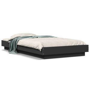 vidaXL Cadre de lit sans matelas noir 90x190 cm