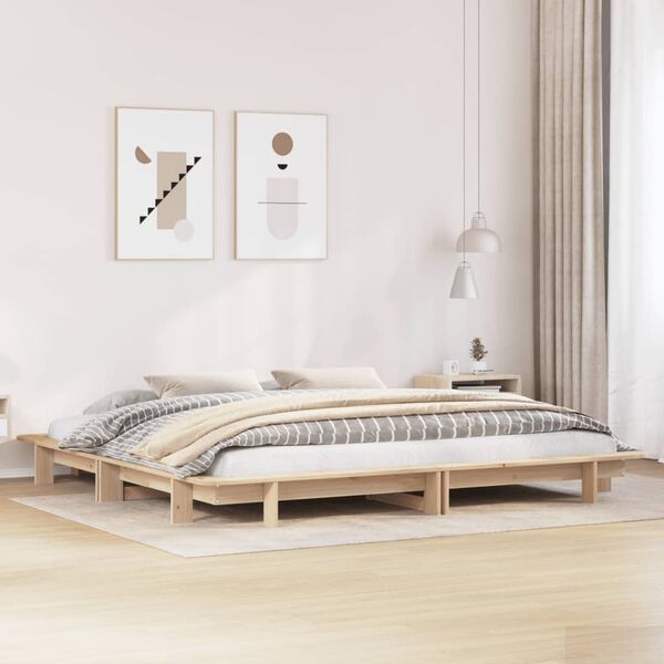 vidaXL Cadre de lit sans matelas 180x200 cm bois massif de pin