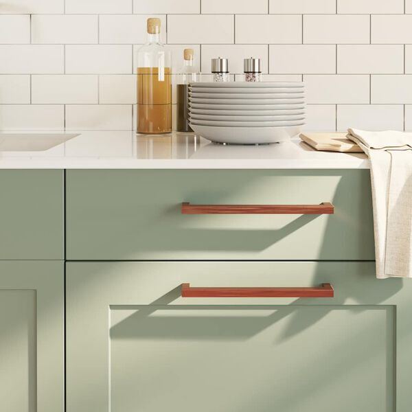 vidaXL Poign&eacute;es d'armoire 5 pcs bronze 224 mm acier inoxydable