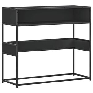 vidaXL Table console noir 90x35x80 cm bois d'ing&eacute;nierie