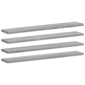 vidaXL &Eacute;tag&egrave;res murales 4 pcs sonoma gris 60x10x1,5 cm bois ing&eacute;nierie