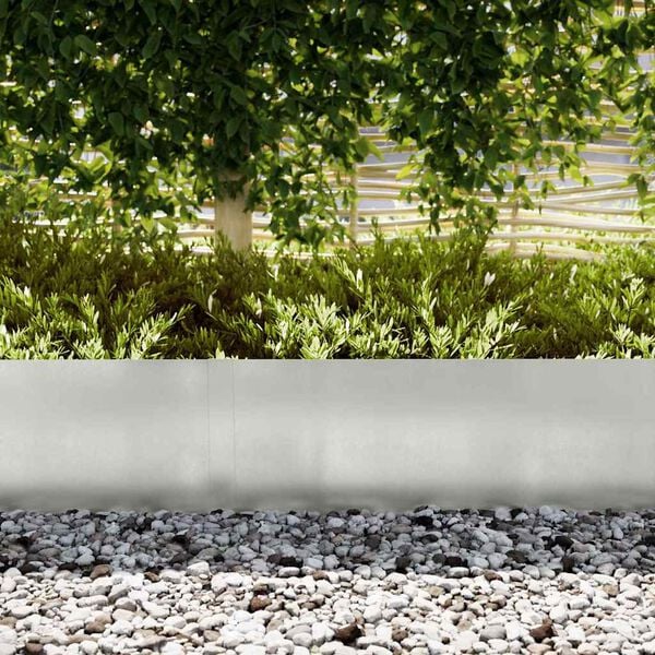 vidaXL Bordure de Pelouse 20 pcs Argent 100 x 0.05 x 20 cm