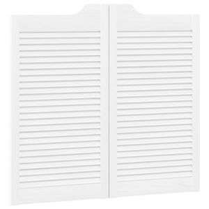 vidaXL Portes battantes 90 x 50 cm Bois de pin massif Blanc