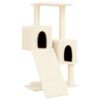 vidaXL Arbre &agrave; chat avec griffoirs en sisal Cr&egrave;me 82 cm