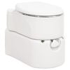 vidaXL Toilette de camping int&eacute;gr&eacute;e blanc 24+17 L PEHD et acier