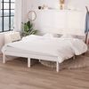 vidaXL Cadre de lit sans matelas blanc bois massif 140x190 cm