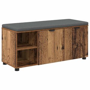 vidaXL Banc d'entr&eacute;e avec coussin Bois ancien 100 x 38 x 46 cm
