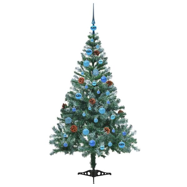 vidaXL Sapin de No&euml;l artificiel avec 150 LED Vert 150 cm PVC et Acier