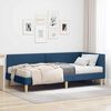 vidaXL Cadre de lit d'angle avec matelas Autre 2 pcs Bleu tissu