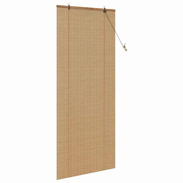 vidaXL Store enrouleur avec des rideaux Marron 80 x 220 cm Bambou