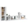 vidaXL Ensemble de meubles TV 3 pcs Blanc Bois d'ing&eacute;nierie