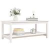 vidaXL Table basse Blanc 110x55x45 cm Bois massif de pin