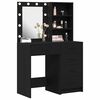 vidaXL Table de Toilette 2 pcs Noir 50 x 41 x 135 cm Bois d'ing&eacute;nierie