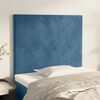 vidaXL T&ecirc;te de lit Bleu fonc&eacute; 100x5x118/128 cm Velours