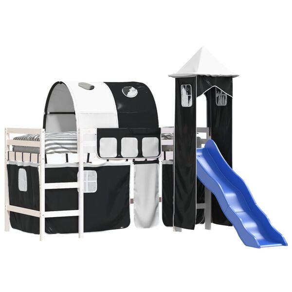 vidaXL Lit mezzanine enfants avec tour sans matelas 90x190 cm