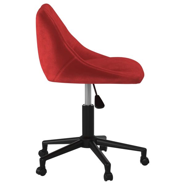 vidaXL Chaise pivotante de salle à manger Rouge bordeaux Velours