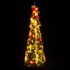 vidaXL Sapin de No&euml;l artificiel escamotable 200 LED vert 210 cm