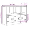 vidaXL Buffet rose 99x39x73 cm acier