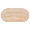 vidaXL Dessus de table blanc 90x45x2,5 cm bois de pin massif ovale