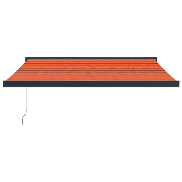 vidaXL Auvent r&eacute;tractable orange et marron 3x2,5 m tissu et aluminium