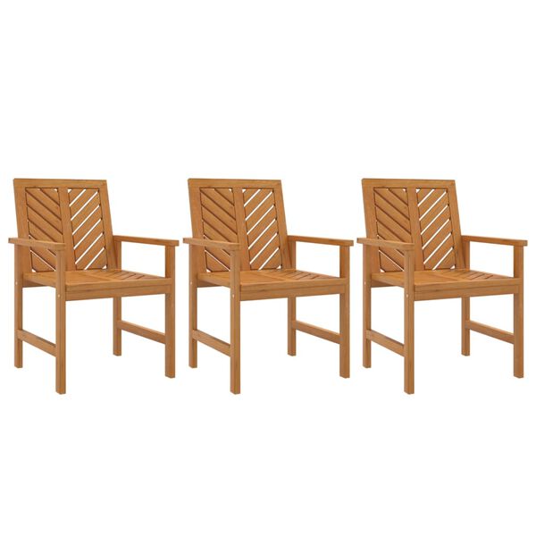 vidaXL Chaises &agrave; manger de jardin lot de 3 bois massif d'acacia