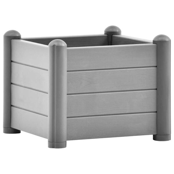 vidaXL Lit sur&eacute;lev&eacute; de jardin PP Gris pierre 43x43x35 cm