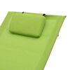 vidaXL Chaise longue avec oreiller Vert Textil&egrave;ne