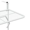 vidaXL Table de balcon Blanc 60x40 cm Acier