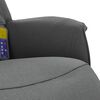 vidaXL Fauteuil inclinable de massage et repose-pieds gris fonc&eacute; tissu