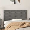 vidaXL T&ecirc;te de lit murale Gris 141x3x63 cm Bois massif de pin