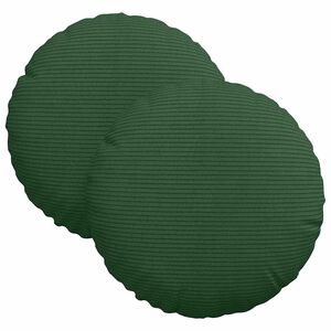 vidaXL Coussins de si&egrave;ge 2 pcs Vert fonc&eacute; &Oslash; 30 cm