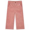 vidaXL Pantalons pour enfants velours c&ocirc;tel&eacute; rose ancien 104