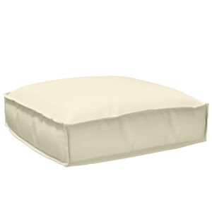 vidaXL Coussin Tissu Oxford Cr&egrave;me 50 x 50 x 12 cm