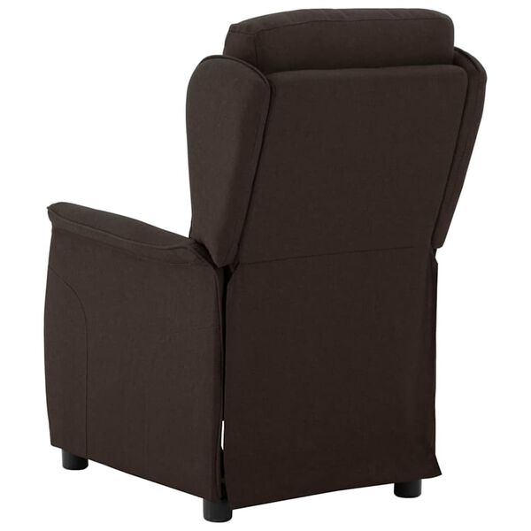 vidaXL Fauteuil inclinable Marron fonc&eacute; 66.5 x 94 x 101.5 cm Polyester