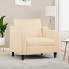vidaXL Fauteuil Cr&egrave;me 60 cm Tissu