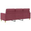 vidaXL Canap&eacute; &agrave; 3 places Rouge bordeaux 180 cm Tissu