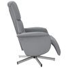 vidaXL Fauteuil inclinable avec repose-pieds gris clair tissu