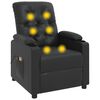 vidaXL Fauteuil de massage Noir Similicuir