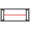 vidaXL Cadre de banc de travail Noir et rouge mat 110x50x79 cm Métal