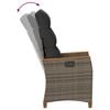 vidaXL Chaise de jardin inclinable Gris et Gris fonc&eacute; polyrotin