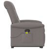 vidaXL Fauteuil inclinable de massage Taupe Tissu
