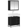 vidaXL Ensemble de mobilier de salle de bain 2 pcs Ch&ecirc;ne noir