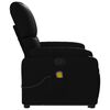 vidaXL Fauteuil inclinable de massage Noir Similicuir