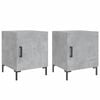 vidaXL Tables de chevet 2 pcs gris b&eacute;ton 40x40x50 cm bois d&rsquo;ing&eacute;nierie