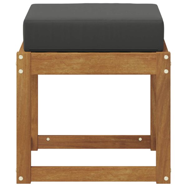 vidaXL Banc de Tabouret Naturel et Anthracite 43 x 43 x 37 cm