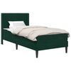 vidaXL Cadre de lit avec matelas Vert fonc&eacute; 100 x 200 cm Velours