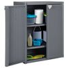 vidaXL Armoire de rangement de jardin gris 65x45x88 cm PP rotin